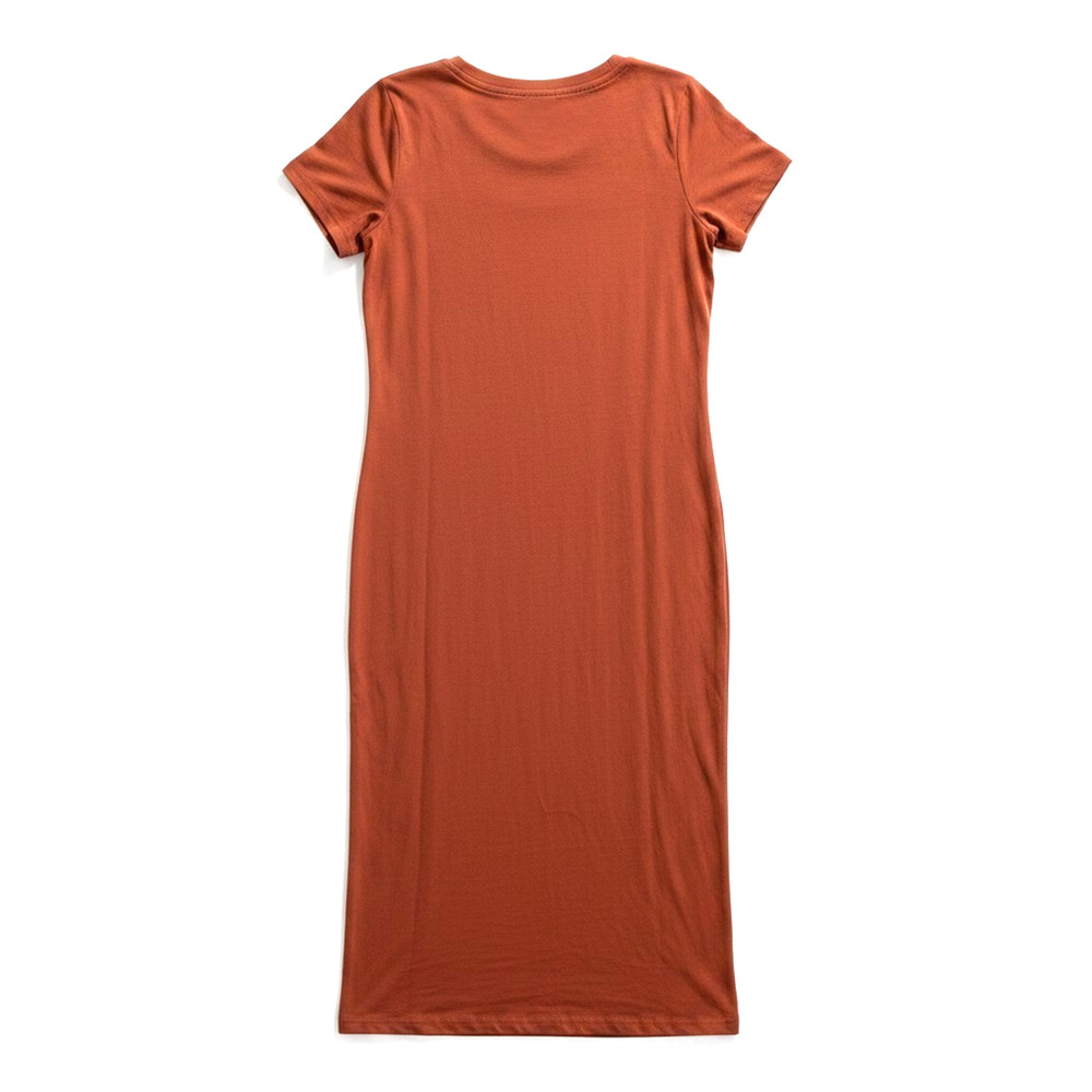Soya Concept Burnt Orange Clay V Neck Maxi T Shirt Dress SM Scandi Boho Chic - Picture 5 of 10